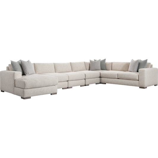 001 SI-2539280 | Primary Silo | Drew 6-PIECE Left Facing Fabric Sectional by Bernhardt in white, cream. Made from fabric in a unique style.