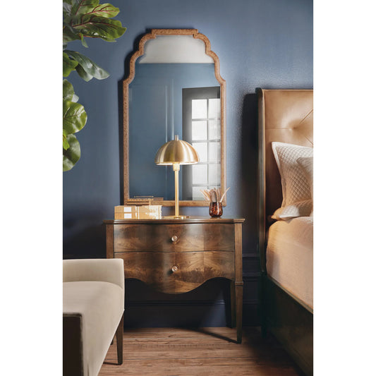 Archives Tall Mirror by Hooker Furniture in medium wood and mottled amber. Made from wood, mirror in a traditional style.