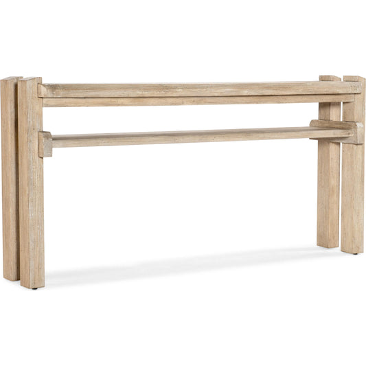 Commerce & Market Console by Hooker Furniture in light natural wood. Made from unique in a transitional style.