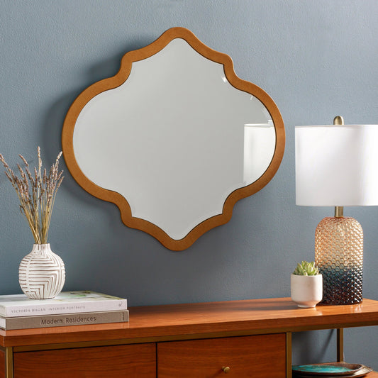 Quatrefoil - 29211 by Surya in gold and antiqued. Made from manufactured wood in a traditional style.
