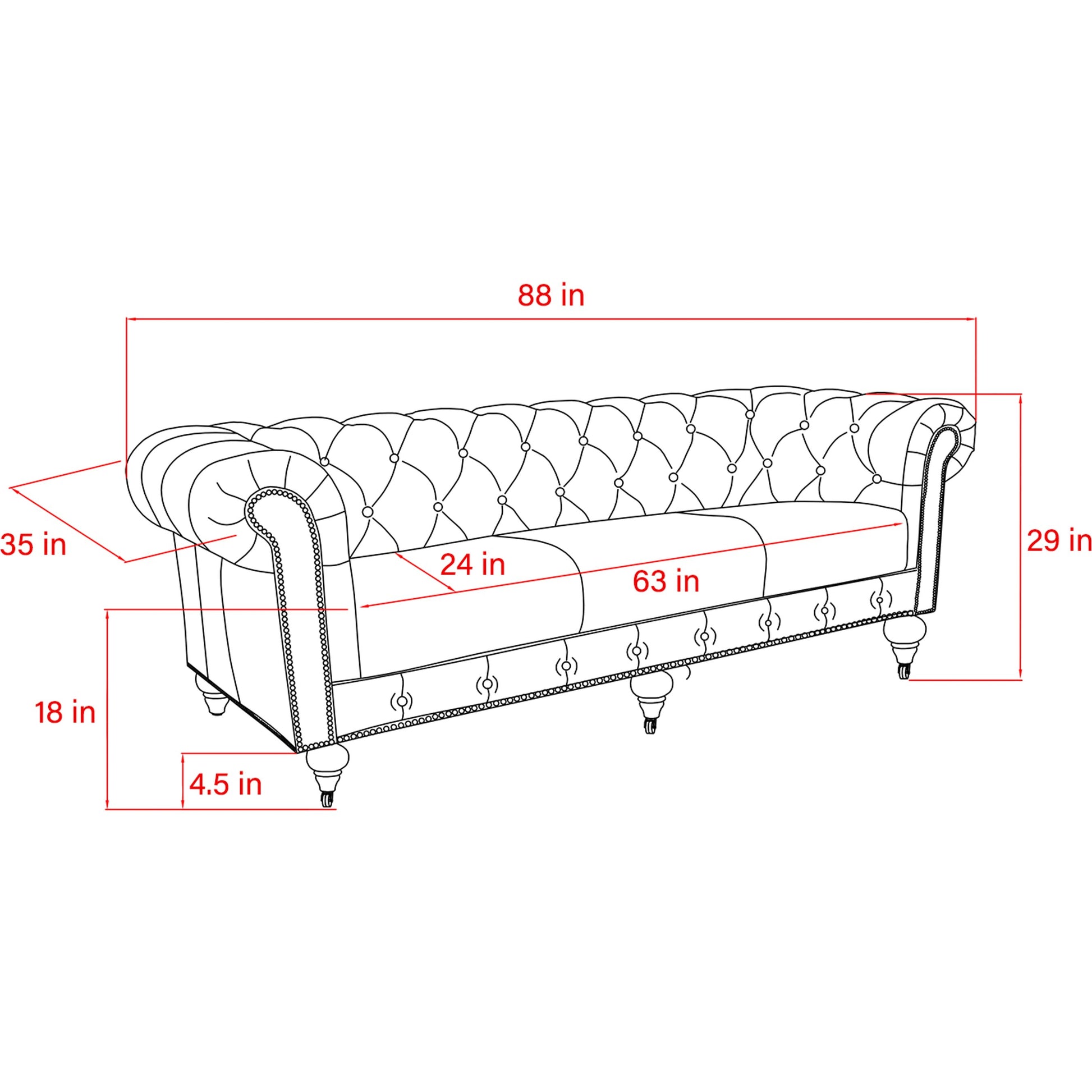 Paris Club Chesterfield Sofa by Pasargad Home in brown. Made from top grain vintage cigar finish leather in a transitional style.