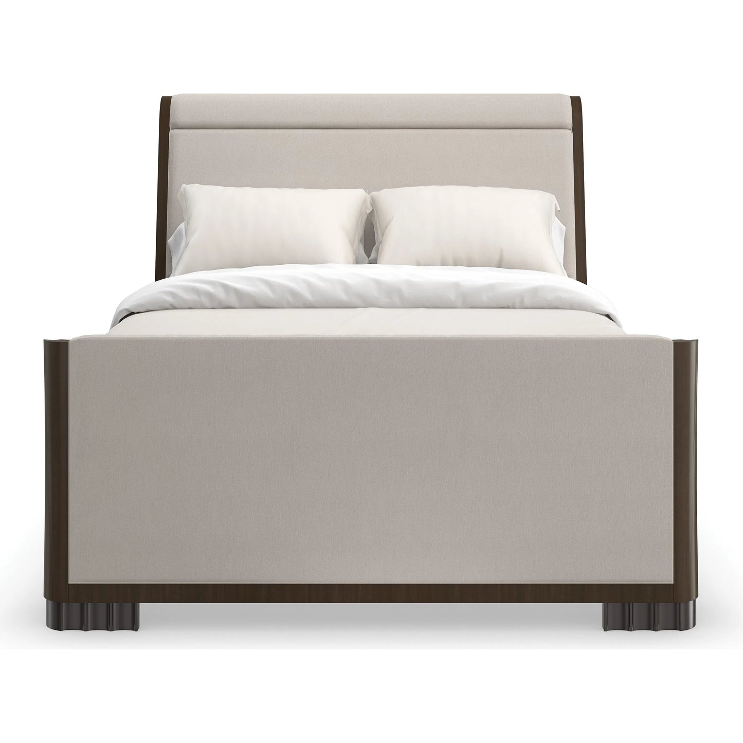 002 SI-2162875 | Additional Silo | Slow Wave Queen Bed by Caracole in dark chocolate and otter, dark chocolate. Made from poplar, dyed tupelo in a unique style.