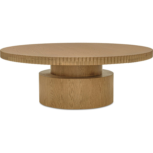 000 SI-2521850 | Primary Silo | Leigh Coffee Table by Moe's Home Collection in brown and brown - md-2077. Made from solid oak edge, oak veneer over mdf top, plywood, adjustable glide in a transitional style.