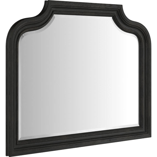 Atrium Landscape Mirror by A.R.T. Furniture in hand rubbed black, undertones of brown. Made from unique in a traditional style.