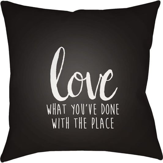Love the Place Pillow - 6136 by Livabliss. Made from front: 100% polyester, back: 100% polyester in a modern style.