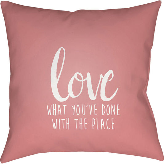 Love the Place Pillow - 6136 by Livabliss. Made from front: 100% polyester, back: 100% polyester in a modern style.