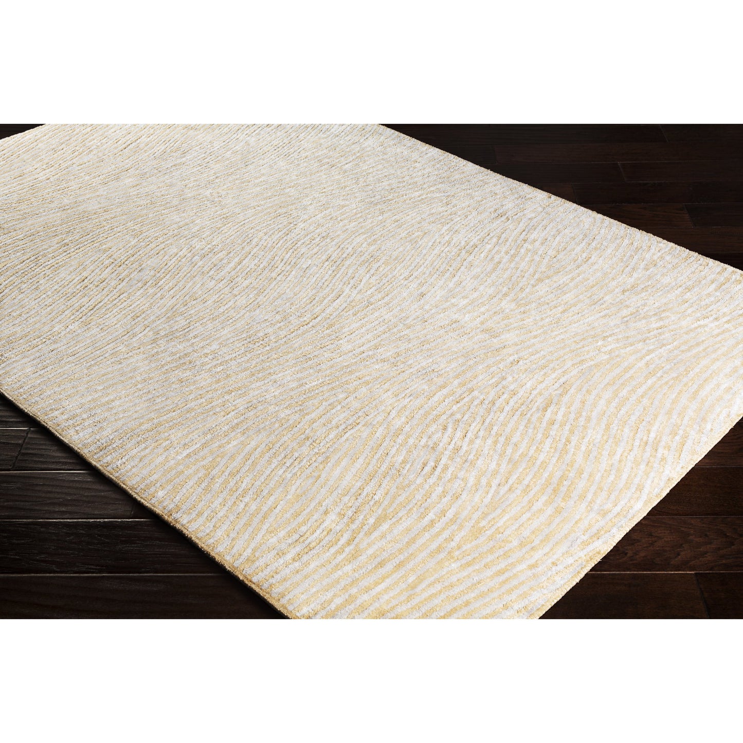 004 97630-24955,97630-24959 | Closeup | Quartz Rug - 22381 by Surya in wheat, light gray. Made from 100% viscose in a unique style.