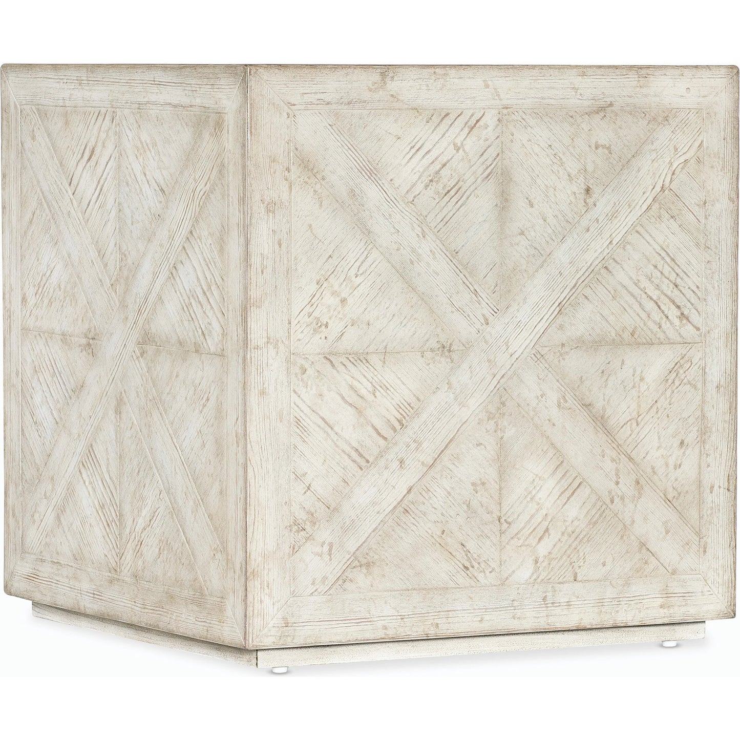 001 SI-2185832 | Primary Silo | Commerce & Market Block Buster End Table by Hooker Furniture in whites, creams, beiges and white finish. Made from pine veneers in a modern style.