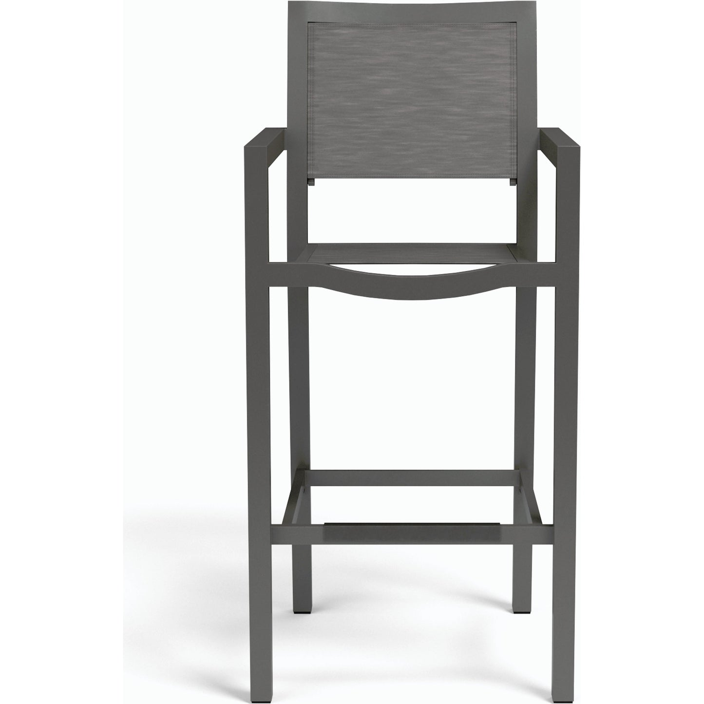 004 SI-2166674 | Additional Silo | Vegas Outdoor Sling Barstool by Sunset West in graphite. Made from aluminum in a modern style.