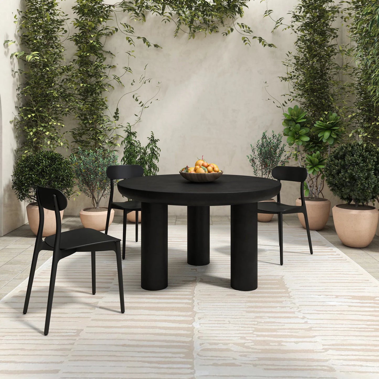 017 SI-2368127 | Lifestyle | Kent Outdoor Dining Chair (Set of 2) by Moe's Home Collection. Made from polypropylene in a unique style.