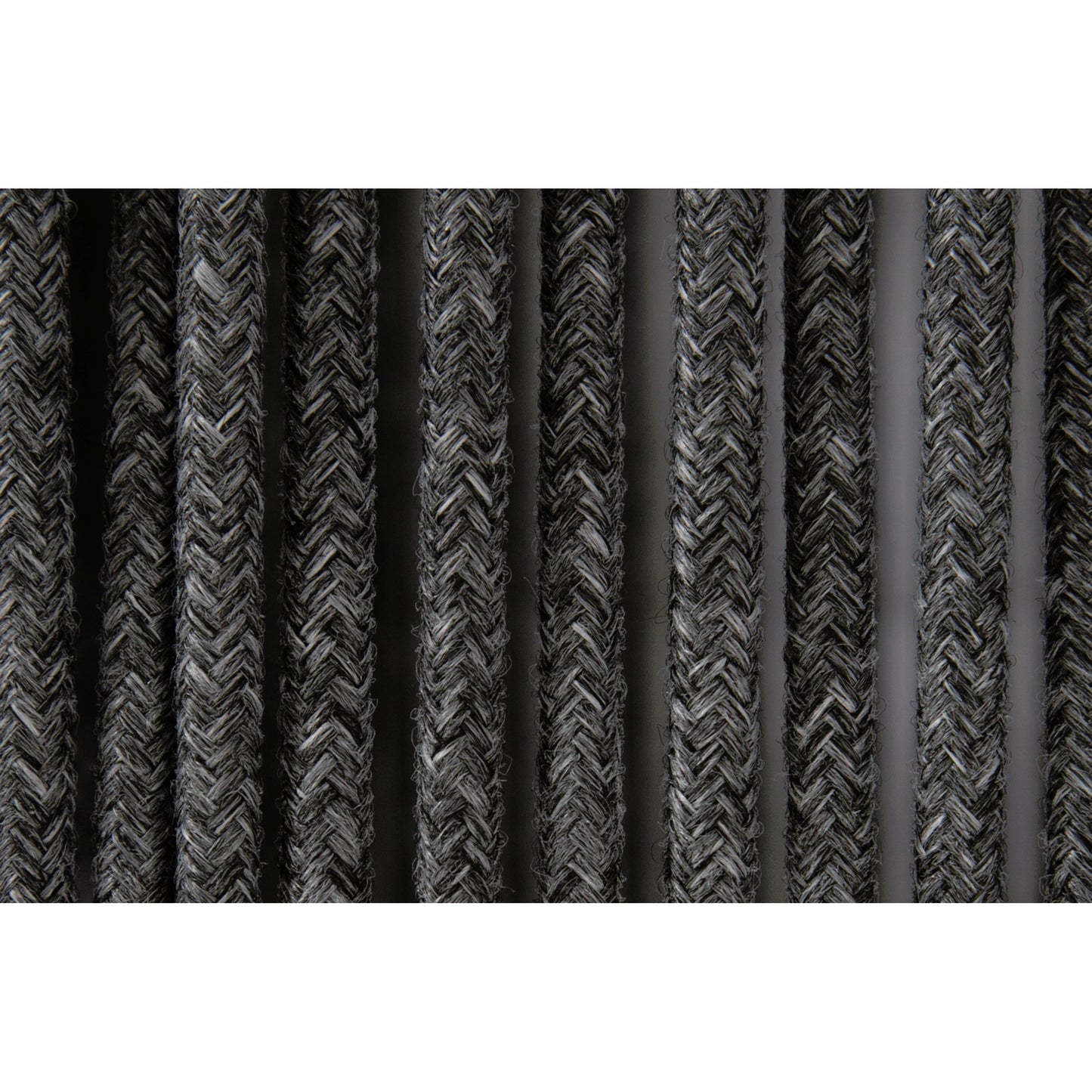 002 SI-2167032 | Closeup | Milano Outdoor End Table by Sunset West in slate. Made from olefin rope in a coastal style.