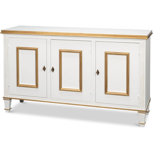 Louis XVI Buffet by Sarreid Ltd.. Made from wood in a traditional style.