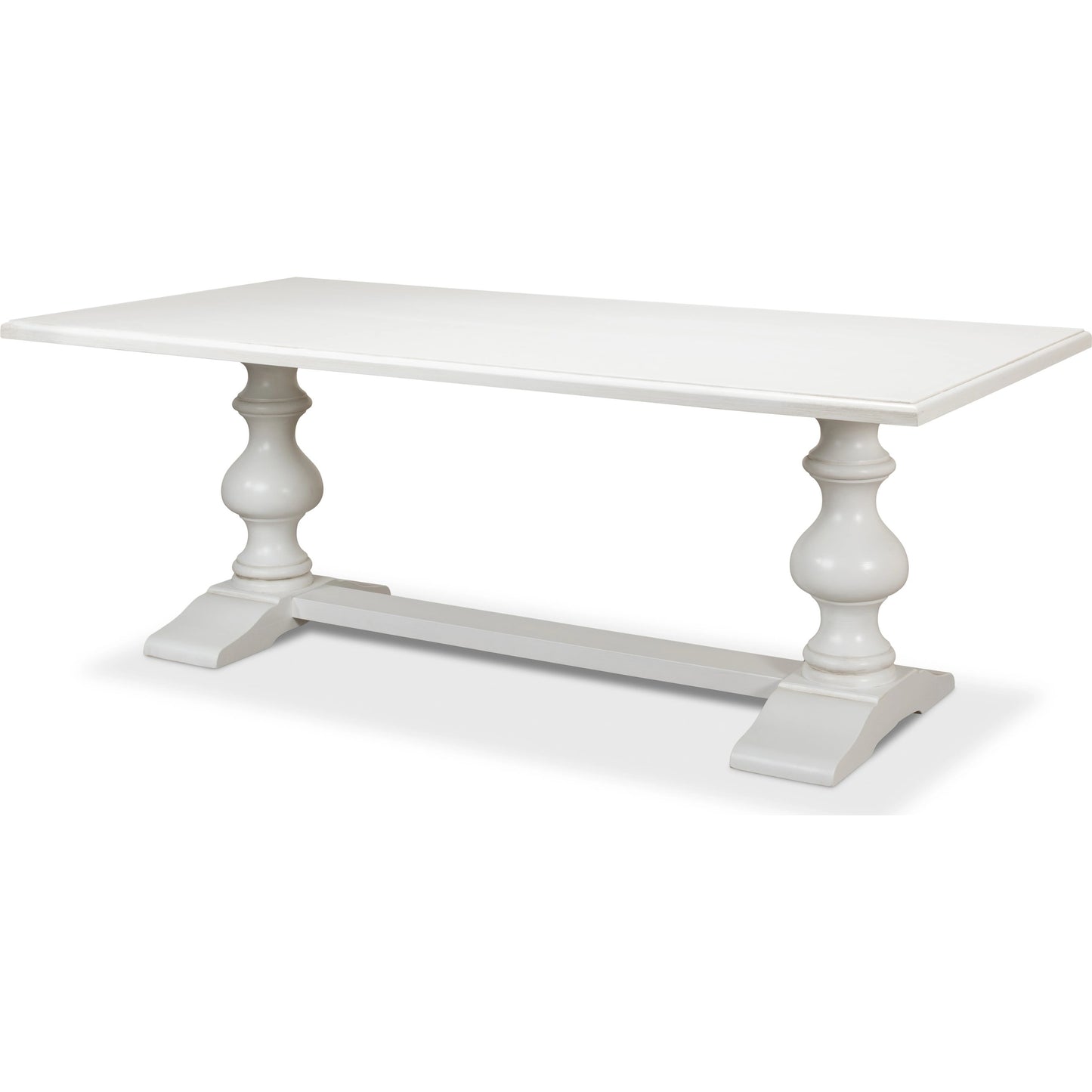 011 SI-1998661 | Additional Silo | Lionisio 84" Trestle Dining Table by Sarreid Ltd.. Made from solid poplar veneered top in a traditional style.