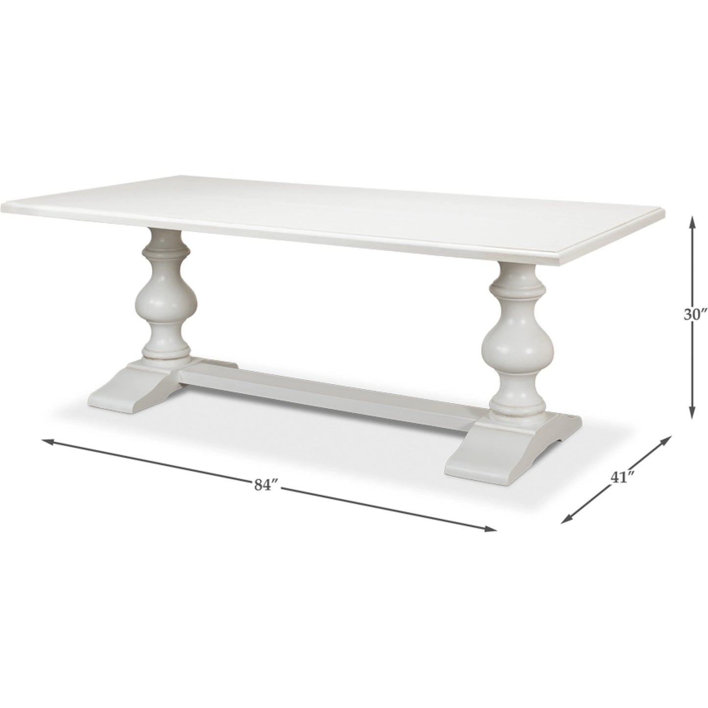 013 SI-1998661 | Additional Silo | Lionisio 84" Trestle Dining Table by Sarreid Ltd.. Made from solid poplar veneered top in a traditional style.