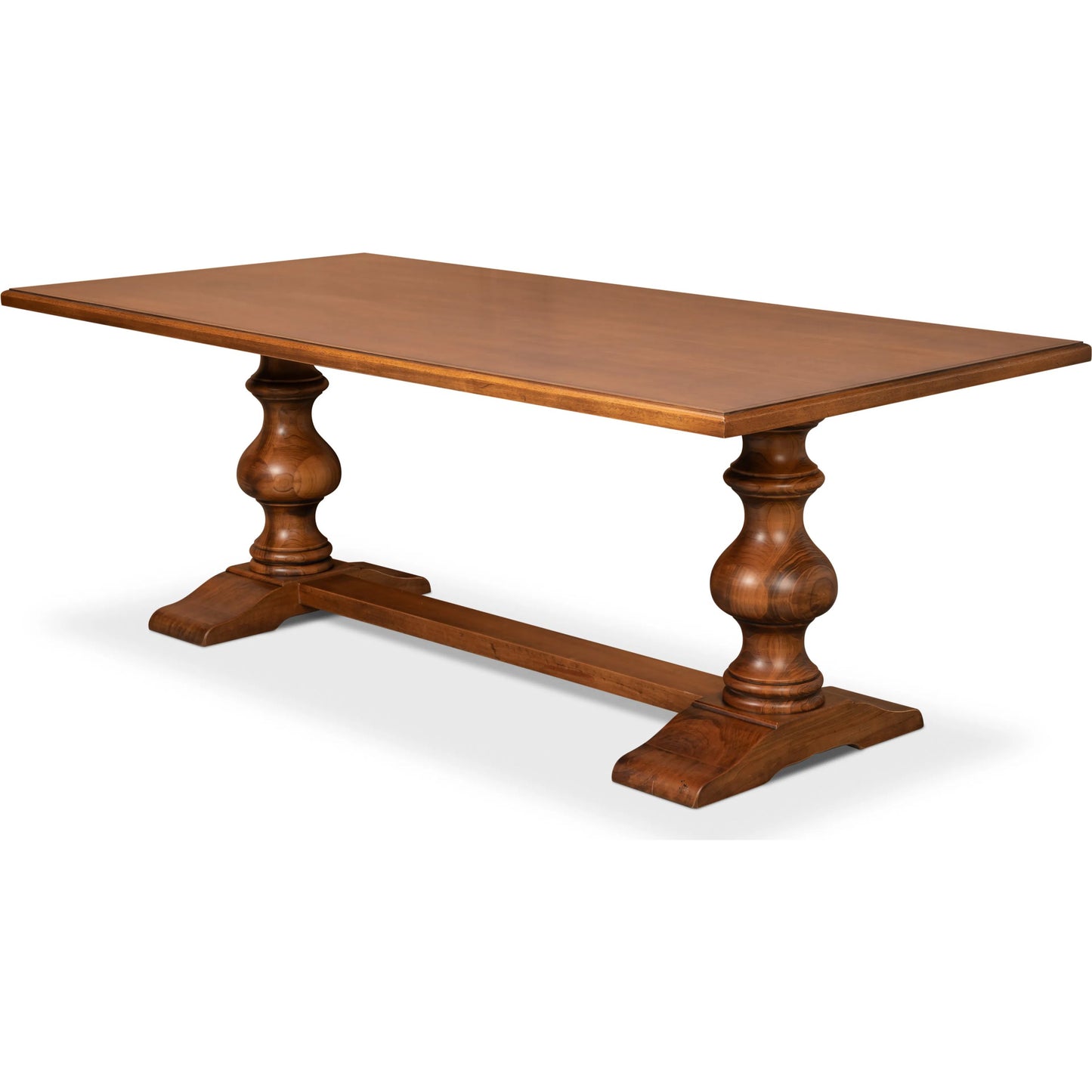 008 SI-2447888 | Additional Silo | Lionisio Trestle Table by Sarreid Ltd. in brown and noce anticato. Made from unique in a unique style.
