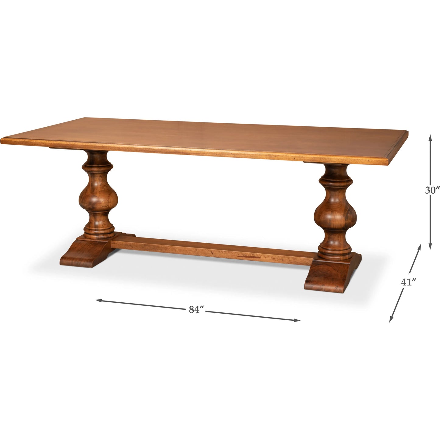 012 SI-2447888 | Unknown | Lionisio Trestle Table by Sarreid Ltd. in brown and noce anticato. Made from unique in a unique style.