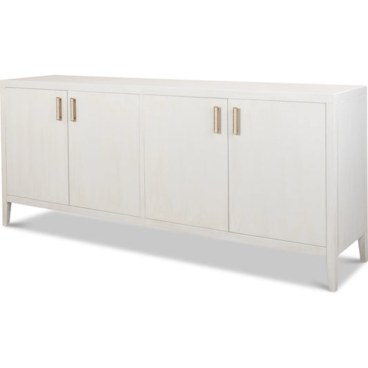 Blanco 4 Door Buffet by Sarreid Ltd.. Made from mdf, ash veneer in a modern style.