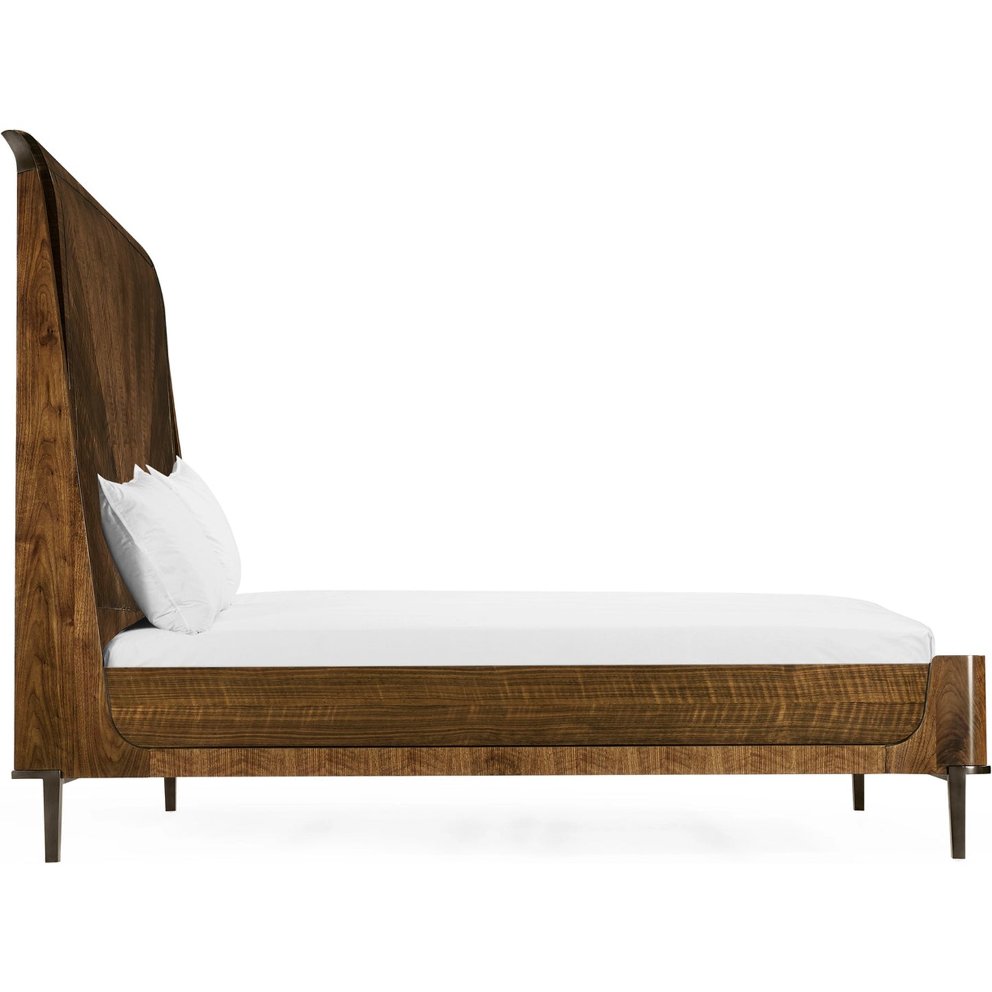 002 SI-1991095 | Additional Silo | Toulouse King Panel Bed by Jonathan Charles in walnut. Made from walnut quarter figured veneer in a modern style.