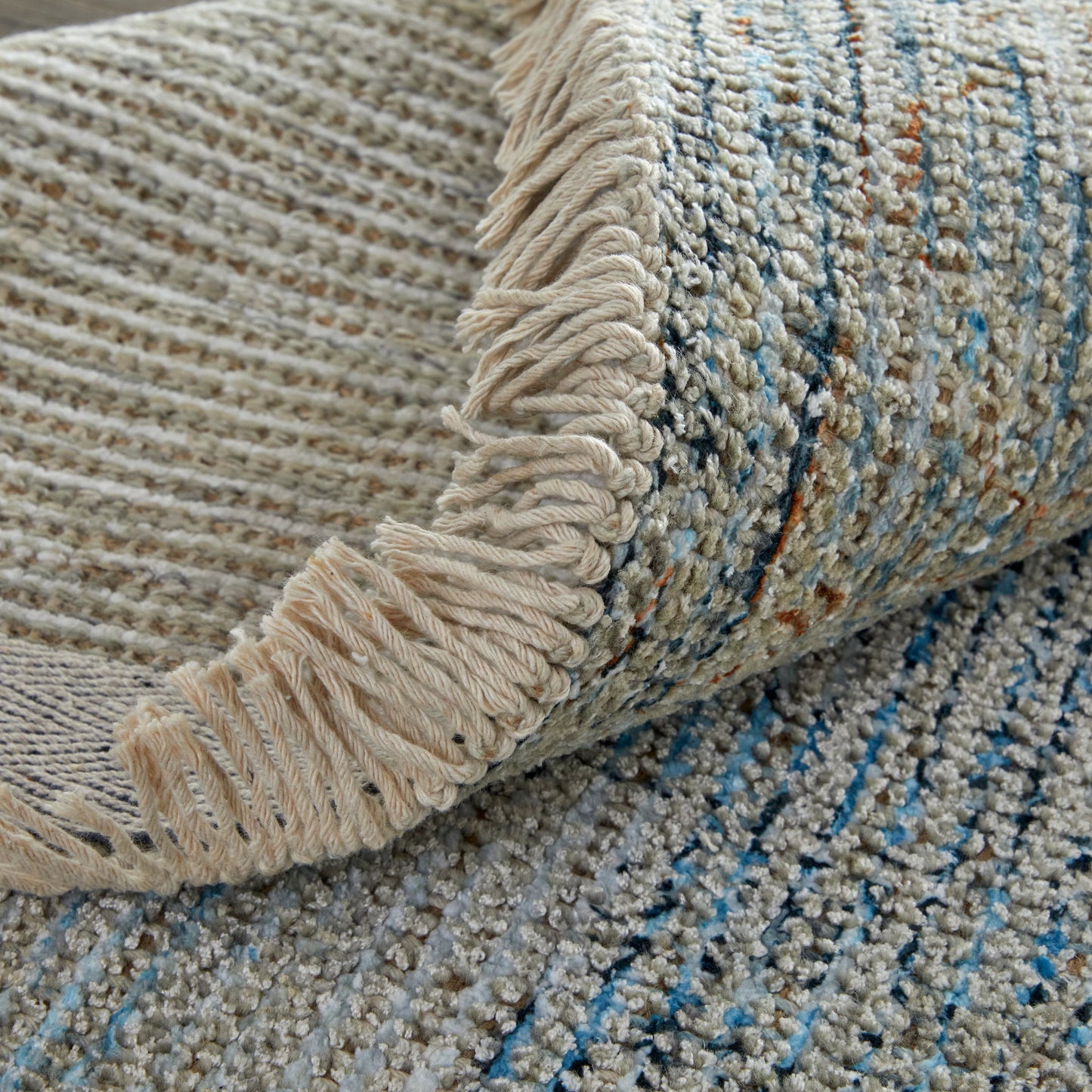 018 SI-1754235,SI-1754236,SI-1754237,SI-1754238,SI-1754239 | Closeup | Caldwell Transitional Oriental Rug - 8801F by Feizy in blue, gray, taupe. Made from wool, viscose in a unique style.