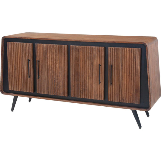 000 SI-2527539 | Primary Silo | Railtown Sideboard by LH Imports in walnut, black. Made from mango, veneer, iron in a unique style.