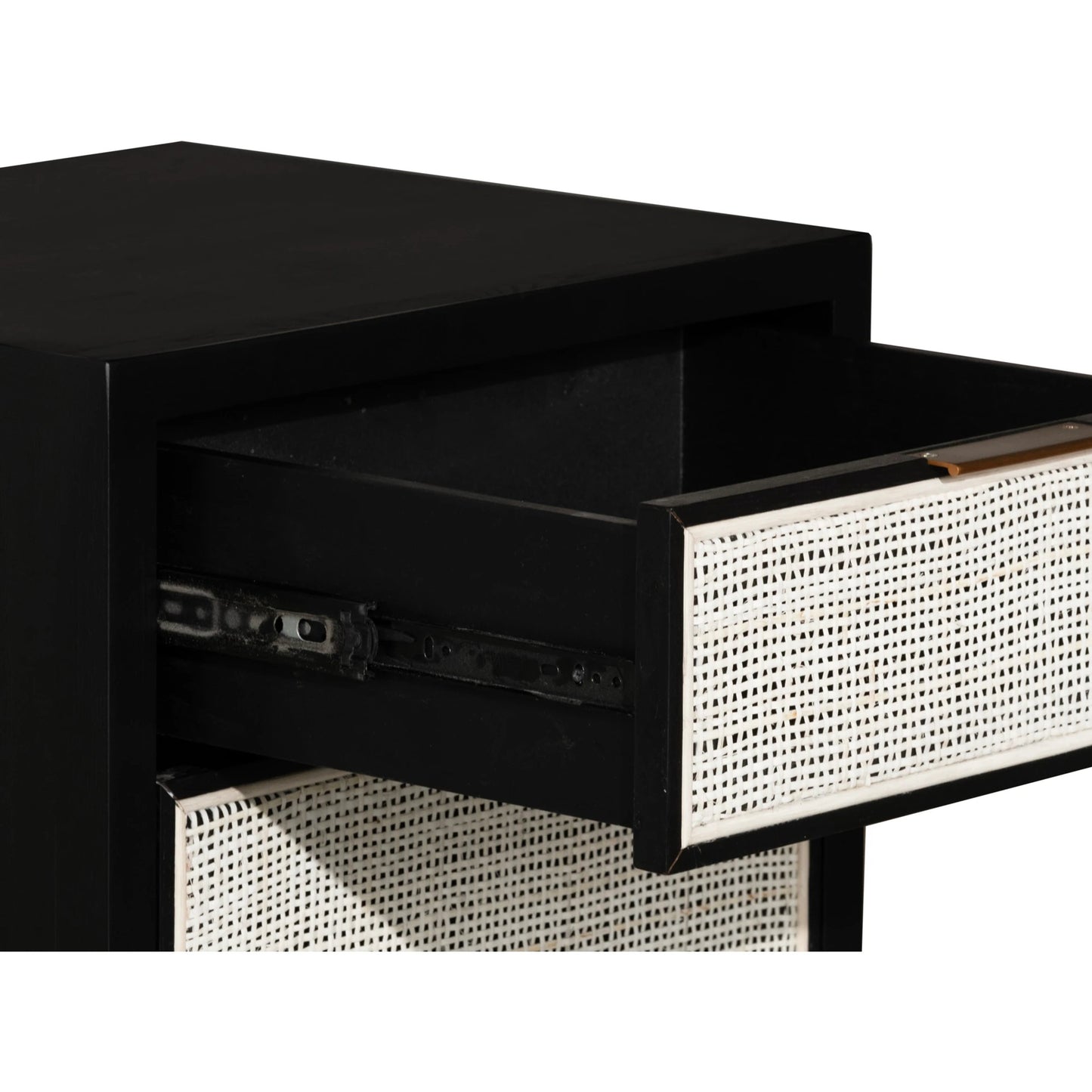 005 SI-2004397 | Closeup | Rattan Filing Cabinet by LH Imports. Made from unique in a cottage & farmhouse style.