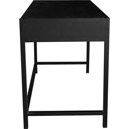 Rattan Desk by LH Imports. Made from oak, oak veneer, wicker, metal in a modern style.