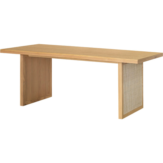 Rattan Dining Table by LH Imports. Made from oak, oak veneer, wicker in a modern style.