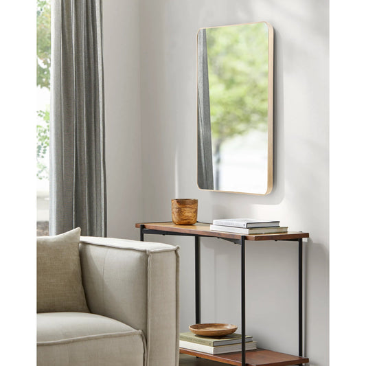 Aranya 22383 Accent Mirror by Livabliss in natural. Made from aluminum in a transitional style.