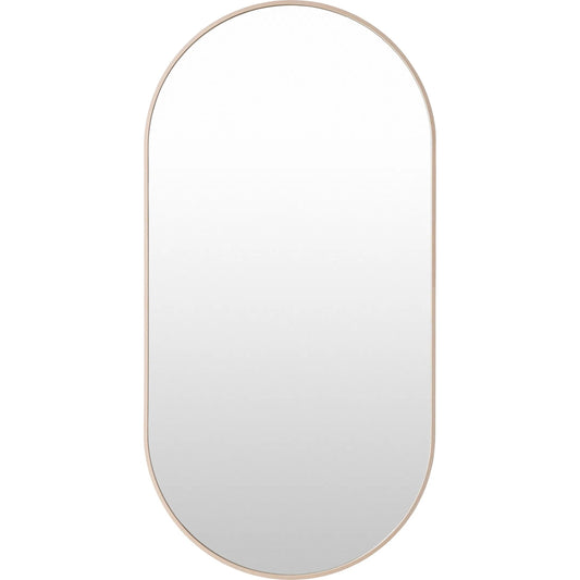 Ray Oval Mirror by Livabliss in natural. Made from aluminum in a unique style.