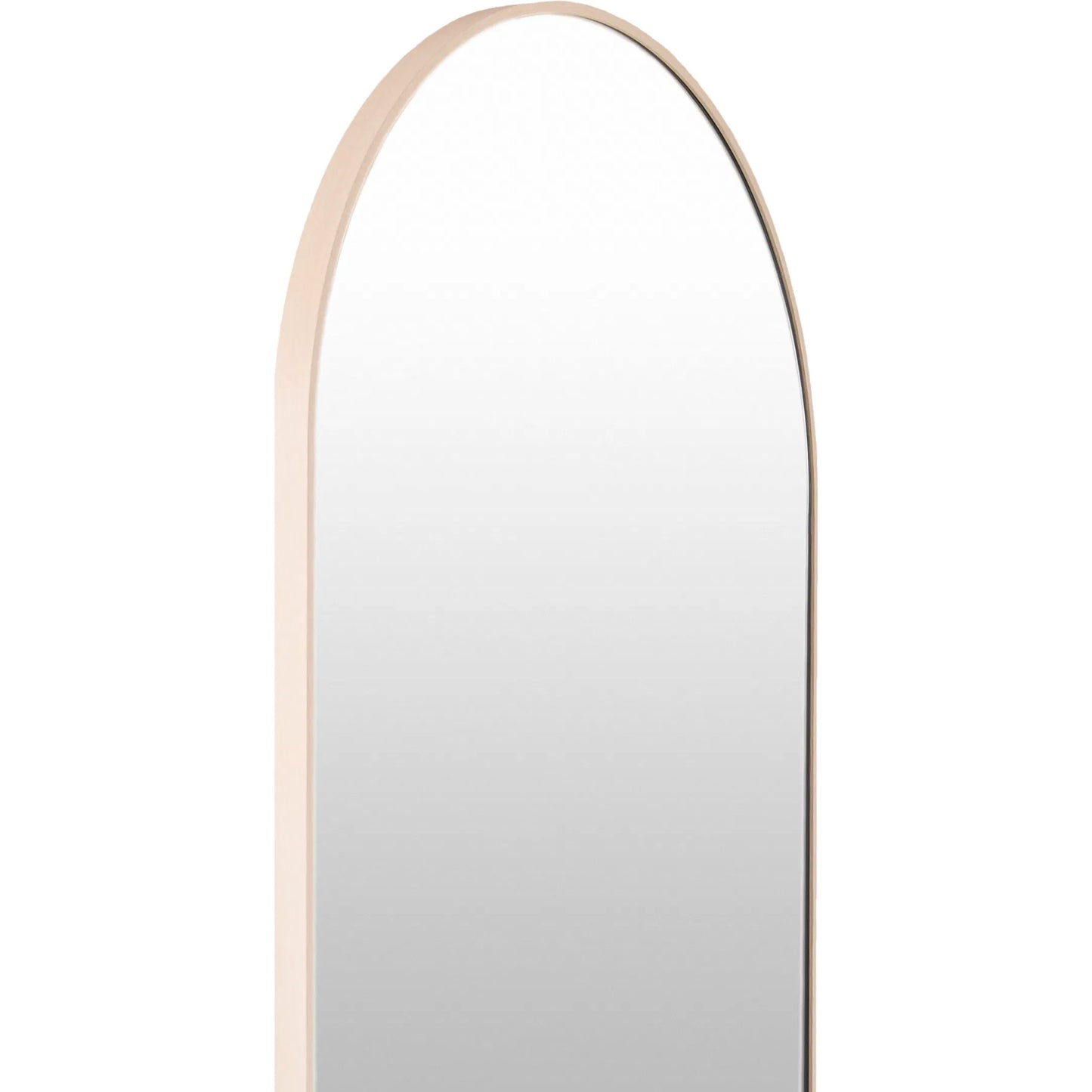 003 SI-2245544 | Closeup | Aranya Vertical Accent Mirror by Livabliss in natural. Made from aluminum in a transitional style.
