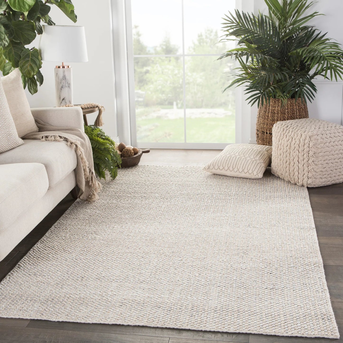 006 SI-2386407,SI-2444795 | Lifestyle | Rebecca RBC05 Indoor/Outdoor Rug by Jaipur Living in tan, gray. Made from 100% pet yarn in a unique style.