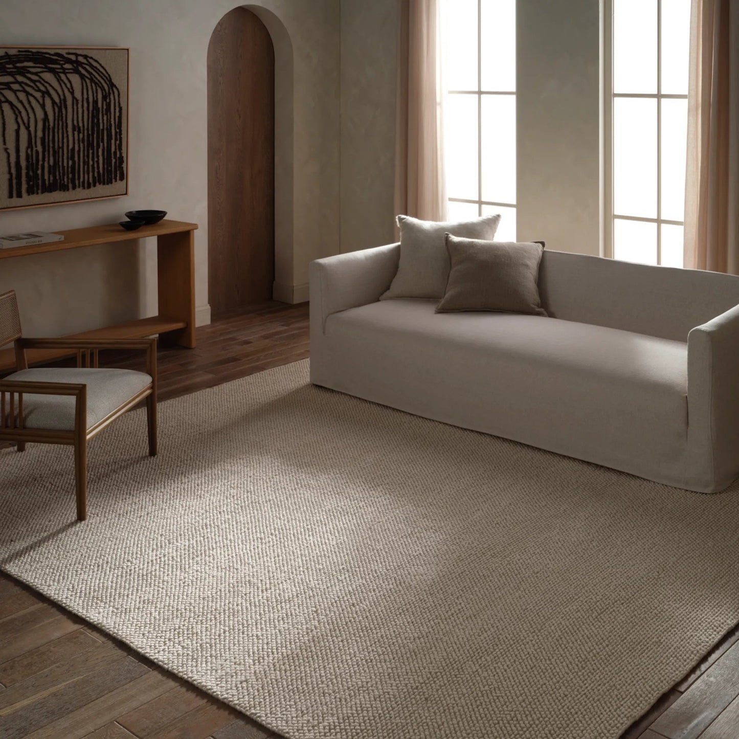 006 SI-2354869,SI-2354870,SI-2354871,SI-2354872,SI-2354873,SI-2386416 | Lifestyle | Rebecca RBC15 Indoor/Outdoor Rug by Jaipur Living in white. Made from 100% pet yarn in a unique style.