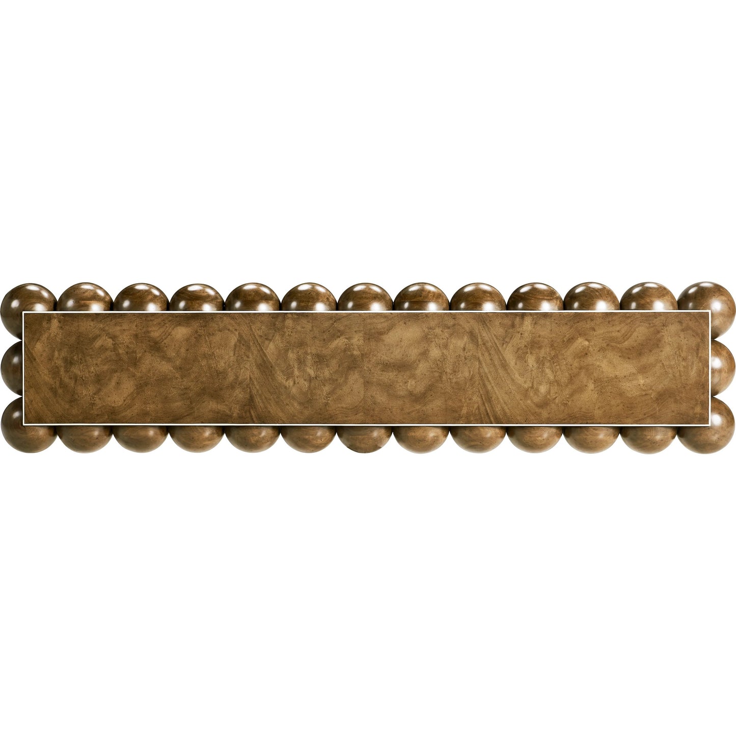 004 SI-2186354 | Additional Silo | Orb Console Table by Jonathan Charles in brown and medium brown mahogany. Made from mahogany veneers, faux bone in a modern style.