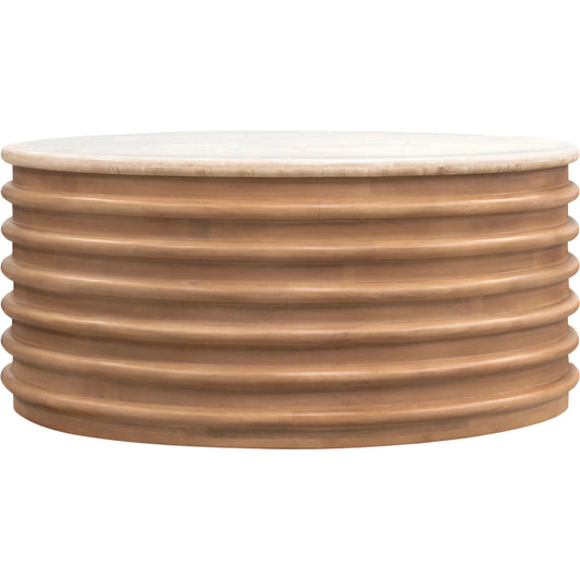 Redondo Coffee Table by Surya in beige. Made from marble, mango wood in a transitional style.