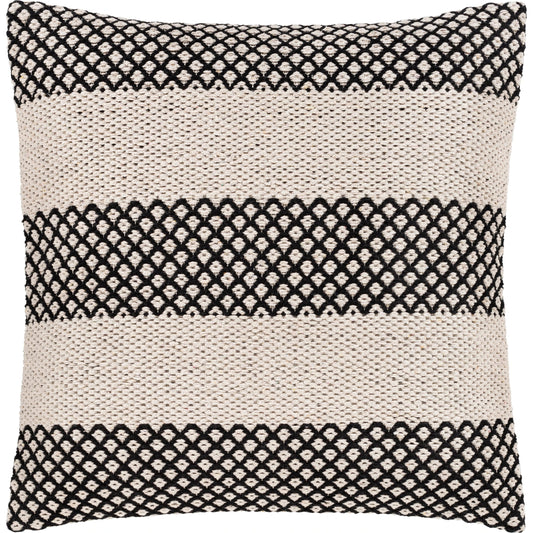 001 S-348240,S-348241 | Primary Silo | Ryder Pillow - 28217 by Livabliss in black, white. Made from 100% cotton in a eclectic & global style.