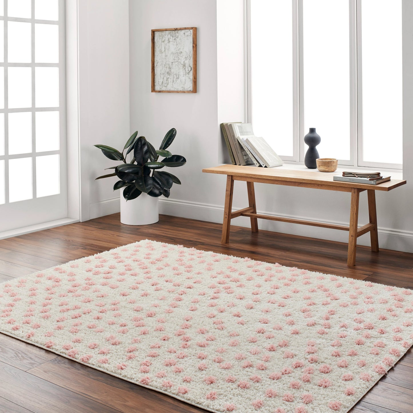 006 SI-2052043,SI-2052044,SI-2052045 | Lifestyle | Rodos Rug - 489056 by Livabliss in beige, light pink. Made from face: 100% polyester, warp: 100% polypropylene in a unique style.