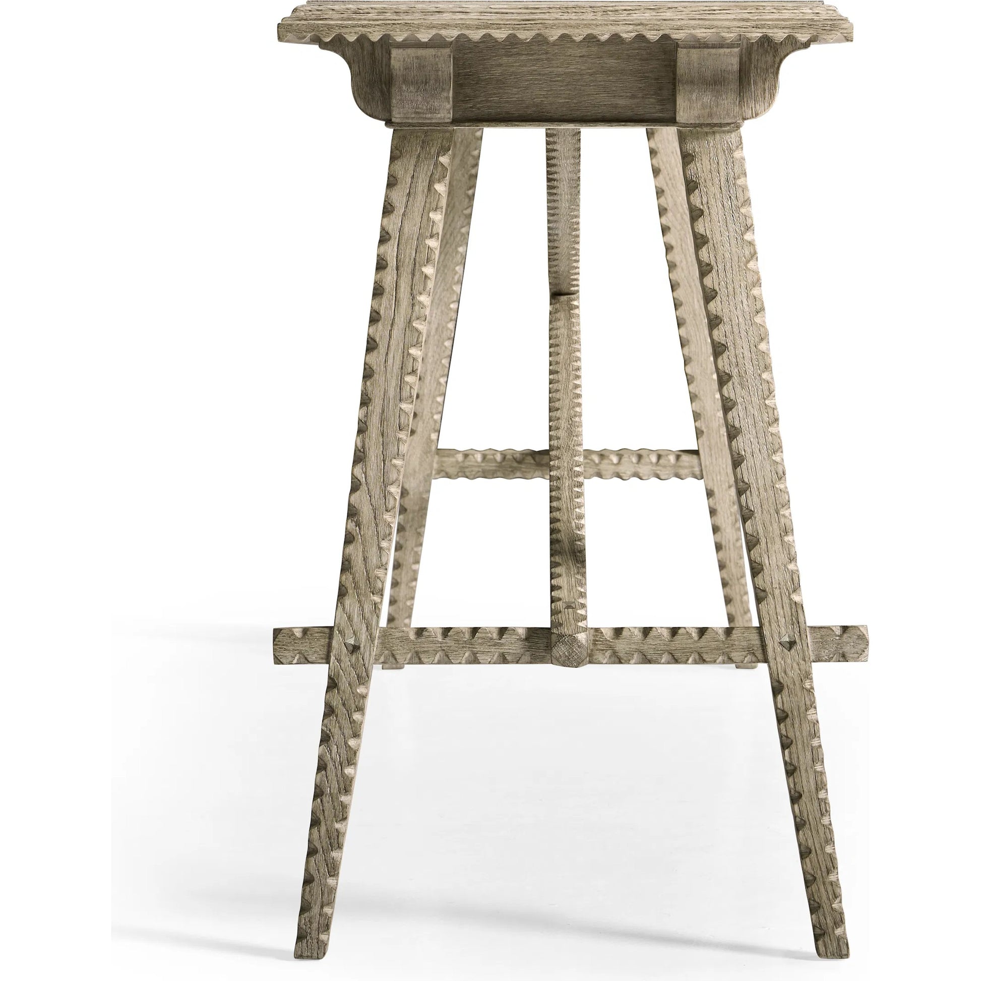 Stratford Console Table by Jonathan Charles in grey and greyed oak. Made from oak, oak veneer in a transitional style.