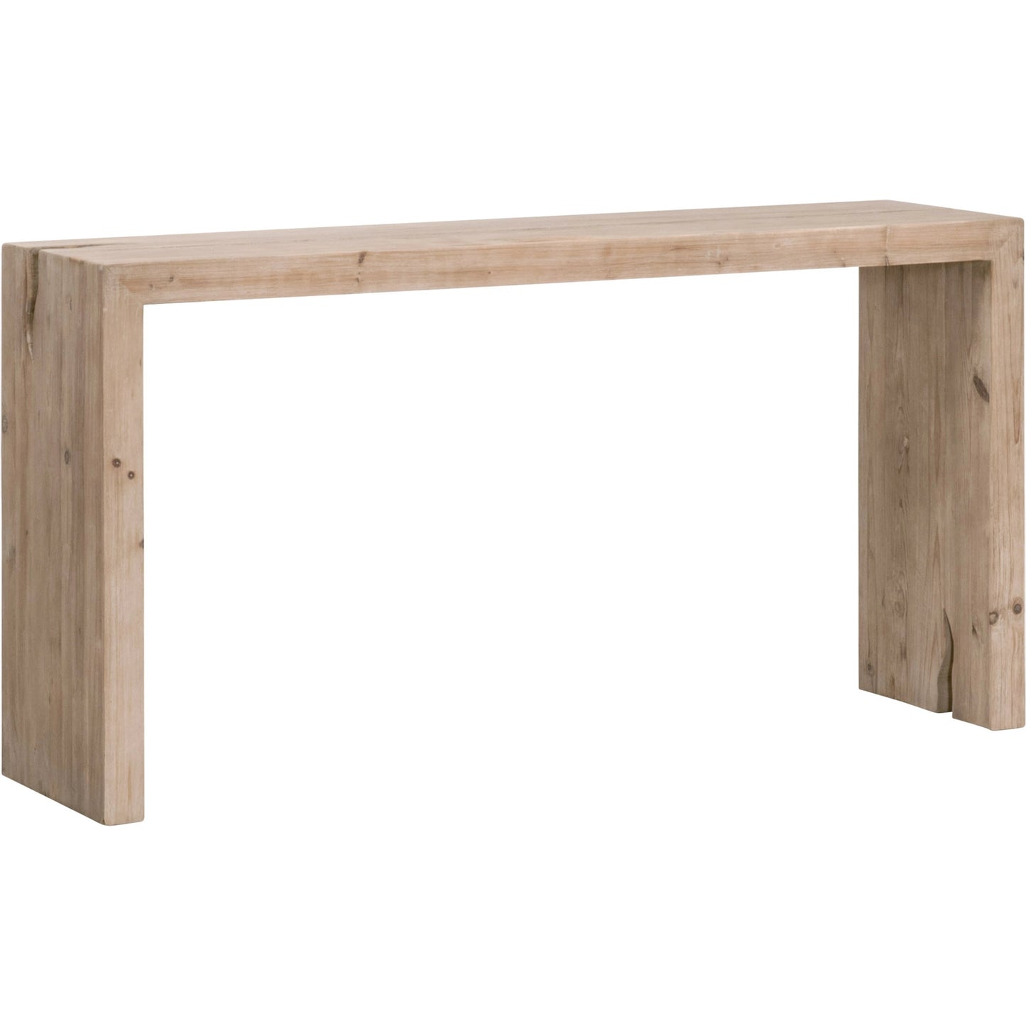 001 SI-2021734 | Additional Silo | Reed Console Table by Essentials For Living in smoke gray pine. Made from solid reclaimed pine, reclaimed pine veneer, mdf in a modern style.