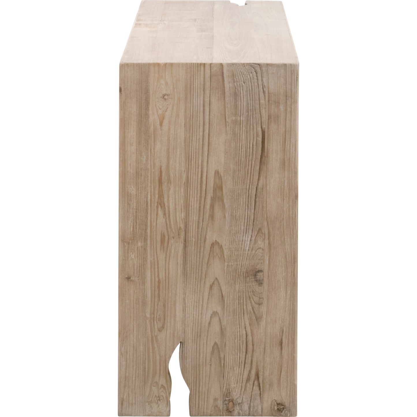 003 SI-2021734 | Additional Silo | Reed Console Table by Essentials For Living in smoke gray pine. Made from solid reclaimed pine, reclaimed pine veneer, mdf in a modern style.