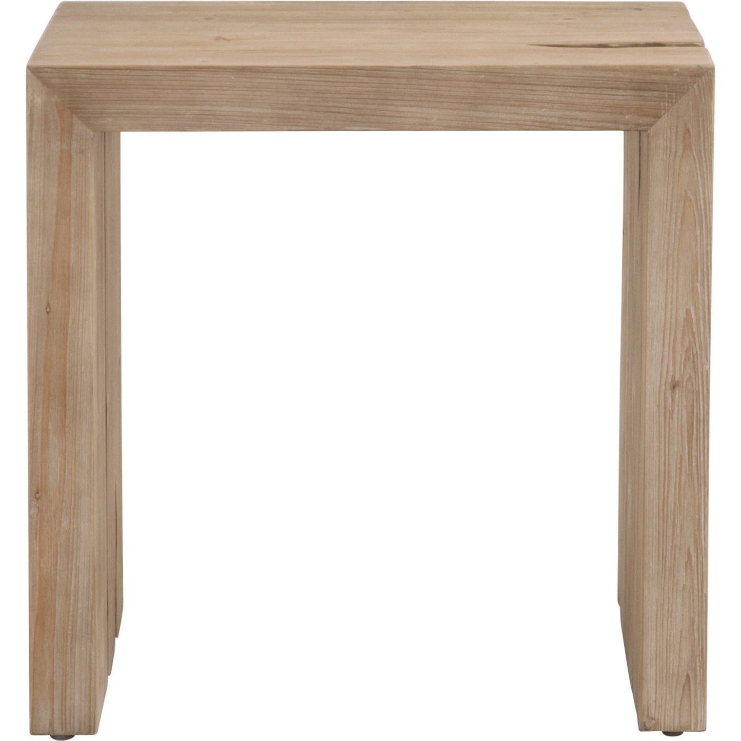 002 SI-2021735 | Additional Silo | Reed End Table by Essentials For Living in smoke gray pine. Made from solid reclaimed pine, reclaimed pine veneer, mdf in a modern style.