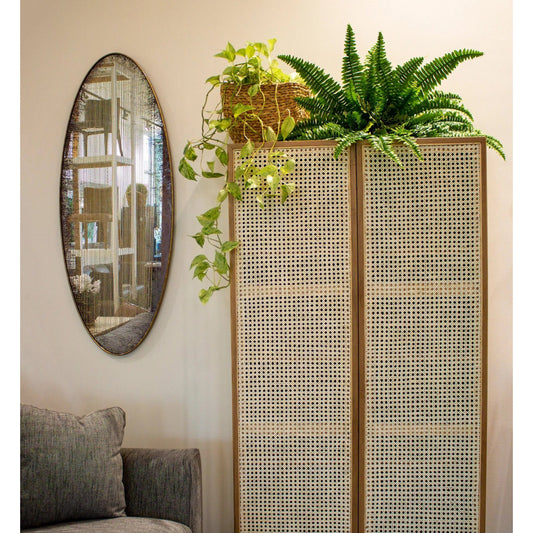 Greta Elipse Mirror by LH Imports in antique brass. Made from unique in a transitional style.