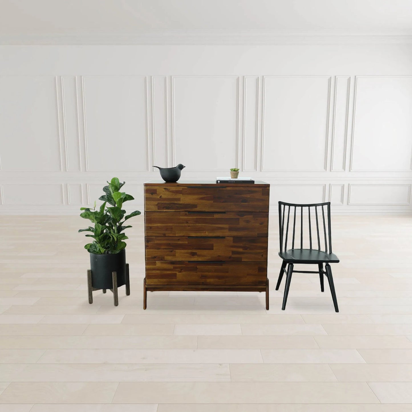 013 SR-379600 | Unknown | Remix Chest by LH Imports in brown. Made from solid acacia, veneer in a modern style.