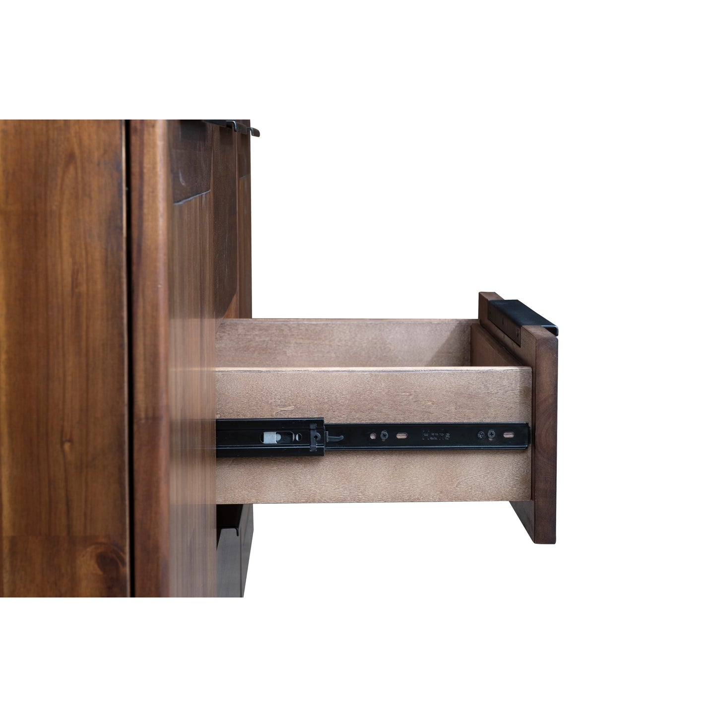 006 SI-2004401 | Additional Silo | Remix Sideboard by LH Imports in brown and brown, black. Made from metal handle, solid acacia, mdf acacia veneer in a modern style.