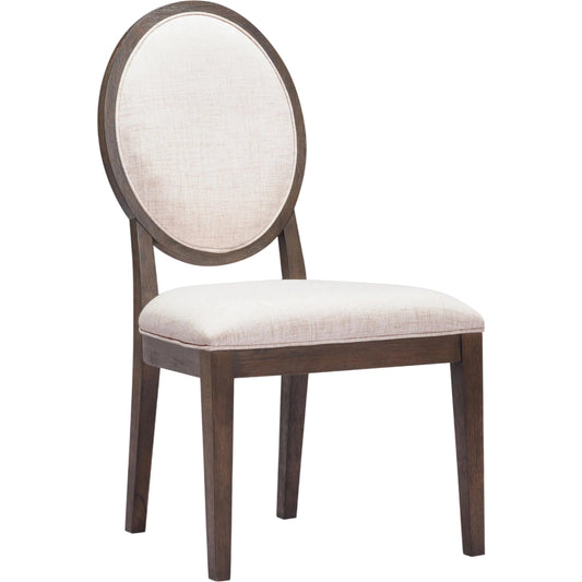 001 SI-2544631 | Primary Silo | Mila Dark Performance Dining Chair (Set of 2) by TOV Furniture in beige, brown. Made from fabric, foam, rubberwood in a unique style.