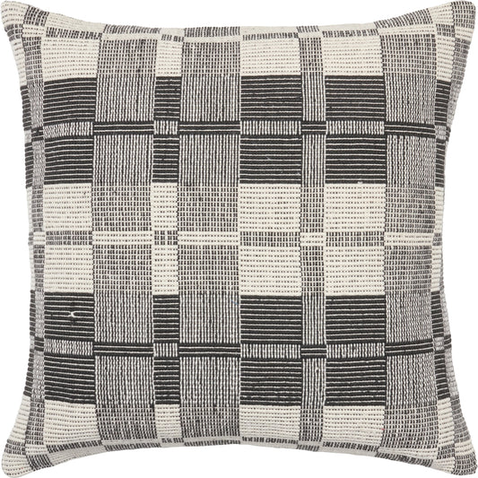 001 SI-2062248,SI-2062249 | Primary Silo | Renata REN01 Pillow by Jaipur Living in black, cream. Made from 100% polyester in a modern style.