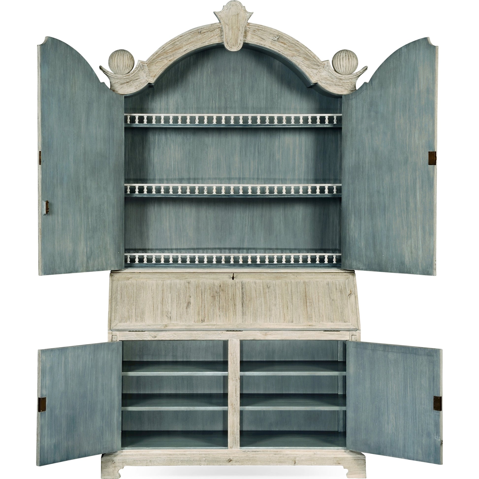William Yeoward Alnwick Bureau by Jonathan Charles in white and washed acacia. Made from acacia in a cottage & farmhouse style.