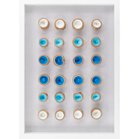 Revenant - 28021 by Surya in blue and painted. Made from bamboo, 100% polystyrene in a modern style.