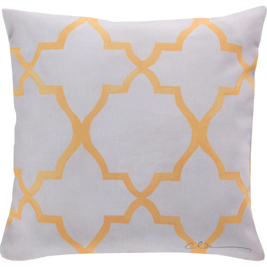 003 O-SURYA-RG032-2020 | Primary Silo | Rain Indoor/Outdoor Pillow by Livabliss in sunflower, beige. Made from front: 100% polyester, back: 100% polyester in a modern style.