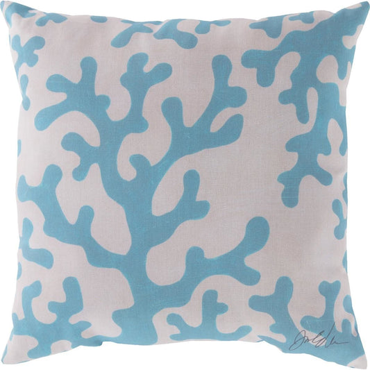 Rain Pillow - 22629 by Livabliss. Made from front: 100% polyester, back: 100% polyester in a coastal style.