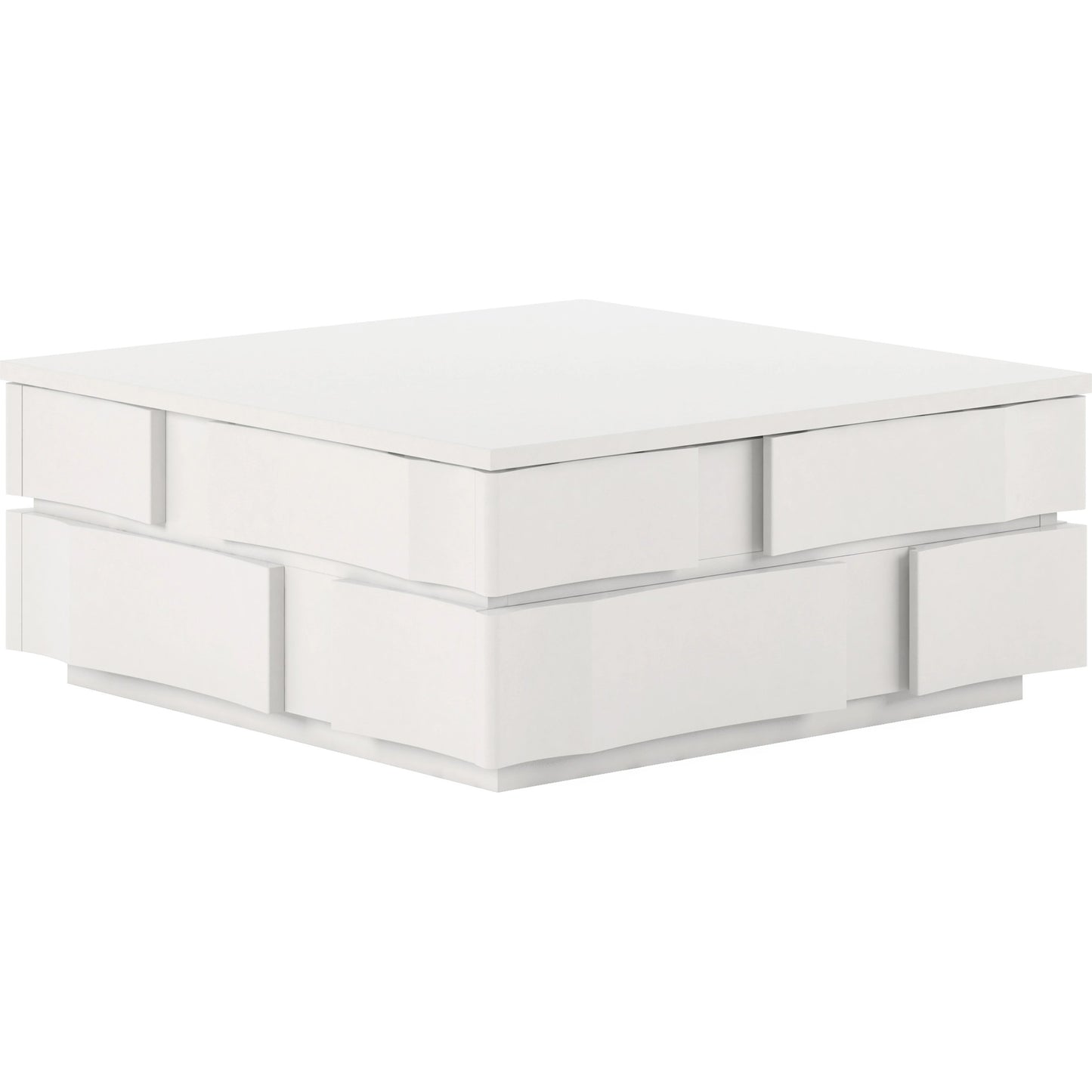 001 SI-2065179 | Additional Silo | Portico Square Cocktail Table by A.R.T. Furniture in stucco white. Made from parawood solids, resin in a modern style.
